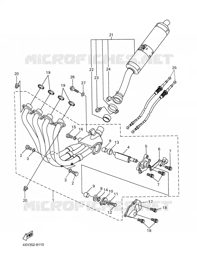 ECHAPPEMENT Yamaha MOTO 1000 1999 R1  YZF-R1