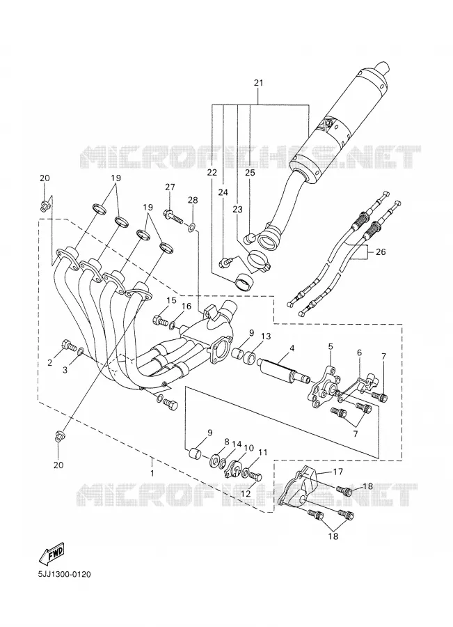 ECHAPPEMENT Yamaha MOTO 1000 2000 R1  YZF-R1