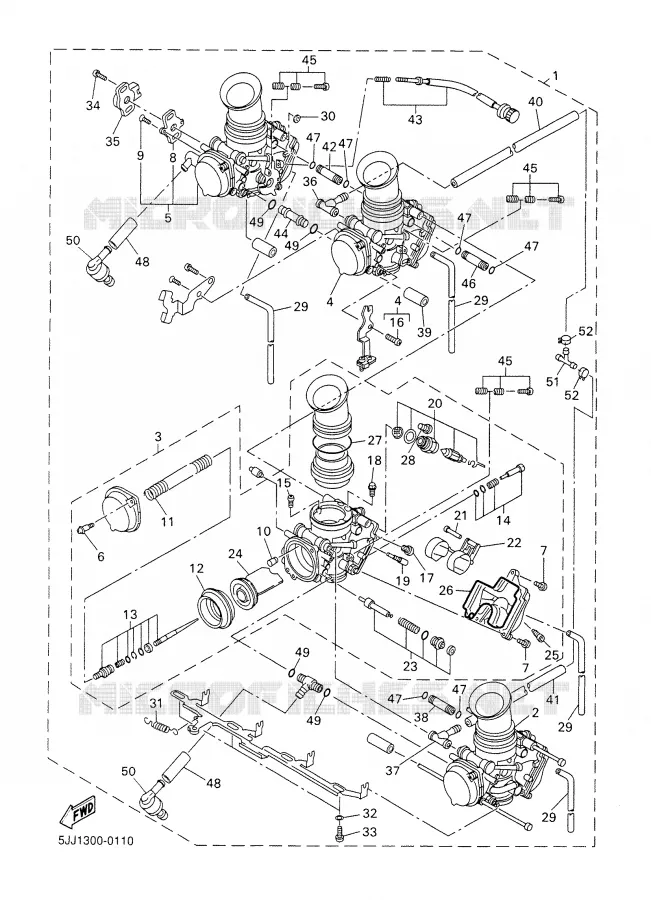 CARBURATEUR Yamaha MOTO 1000 2001 R1  YZF-R1