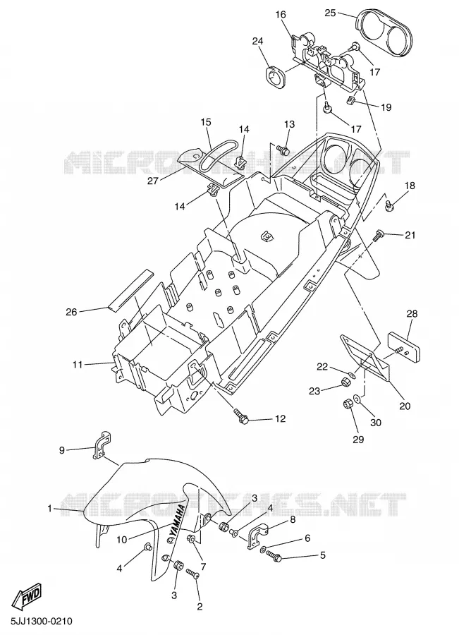 GARDE BOUE Yamaha MOTO 1000 2001 R1  YZF-R1