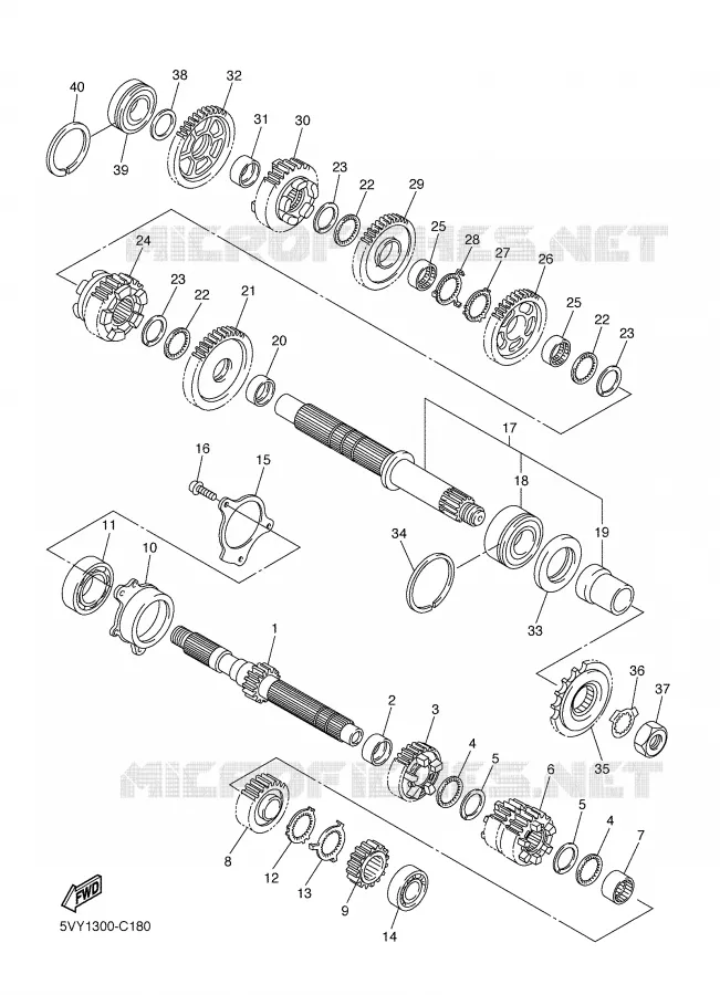 TRANSMISSION Yamaha MOTO 1000 2005 R1  YZF-R1