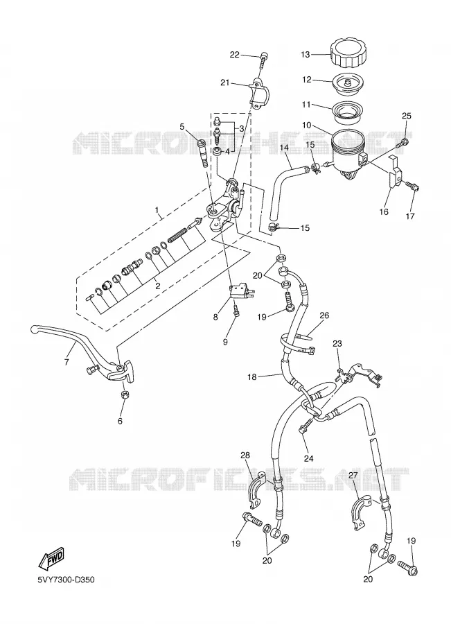 MAITRE CYLINDRE AVANT Yamaha MOTO 1000 2006 R1  YZF-R1