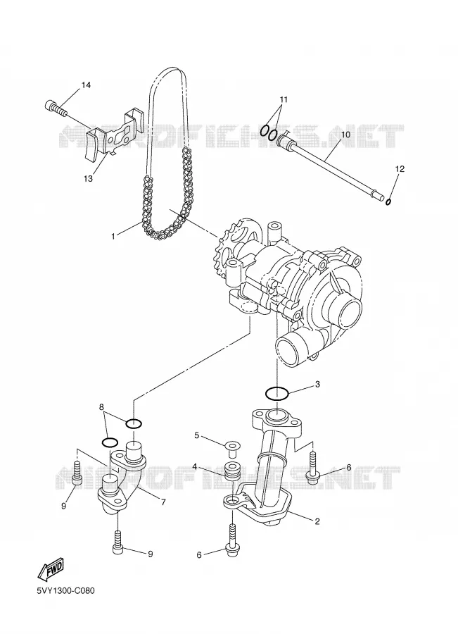 POMPE A HUILE Yamaha MOTO 1000 2006 R1  YZF-R1