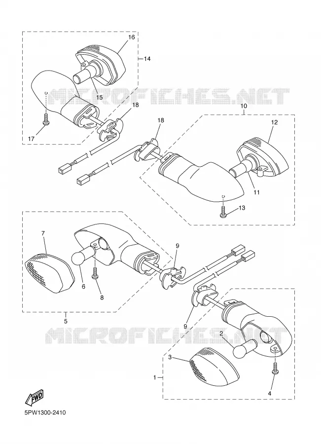 CLIGNOTANT Yamaha MOTO 1000 2006 R1  YZF-R1