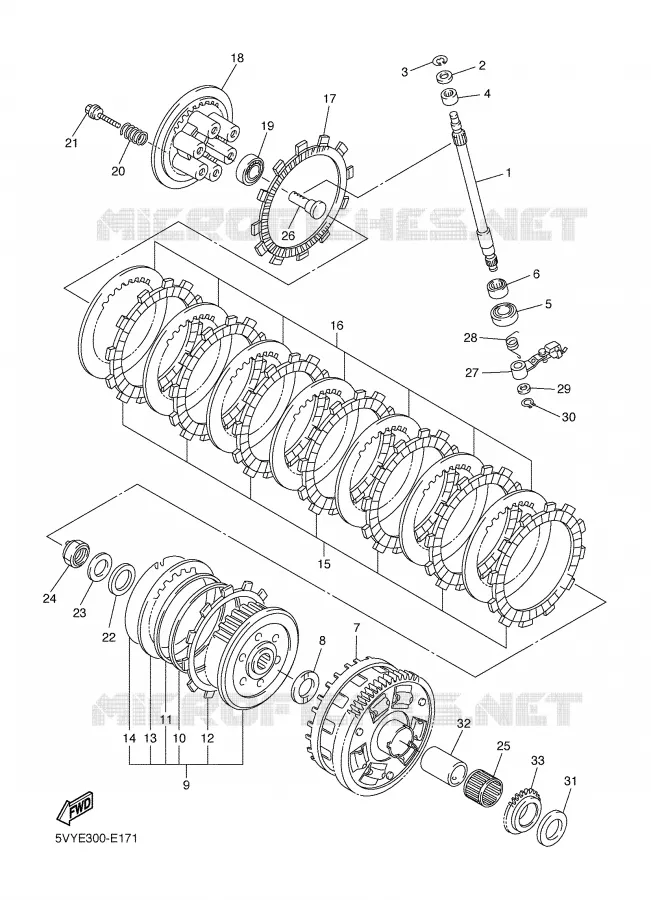 EMBRAYAGE DE DEMARREUR Yamaha MOTO 1000 2006 R1  YZF-R1