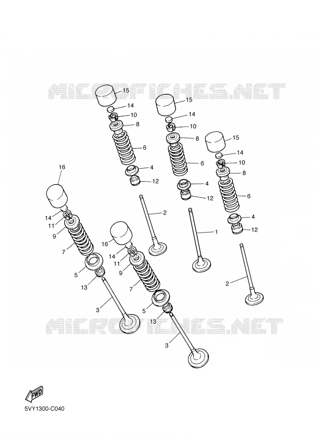 SOUPAPE Yamaha MOTO 1000 2006 R1  YZF-R1S