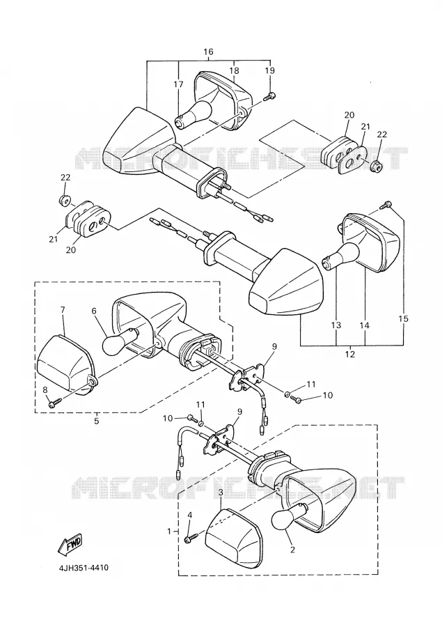 CLIGNOTANT Yamaha MOTO 600 1999 R6  YZF-R6
