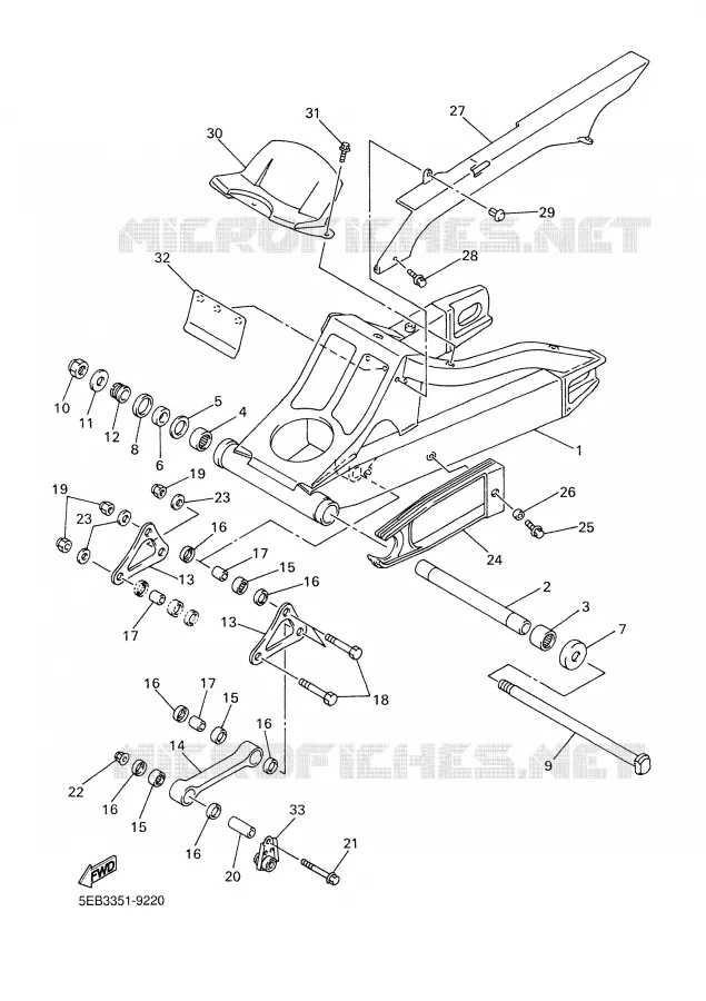 BRAS ARRIERE Yamaha MOTO 600 2000 R6  YZF-R6