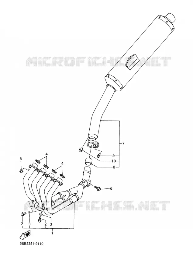 ECHAPPEMENT Yamaha MOTO 600 2001 R6  YZF-R6