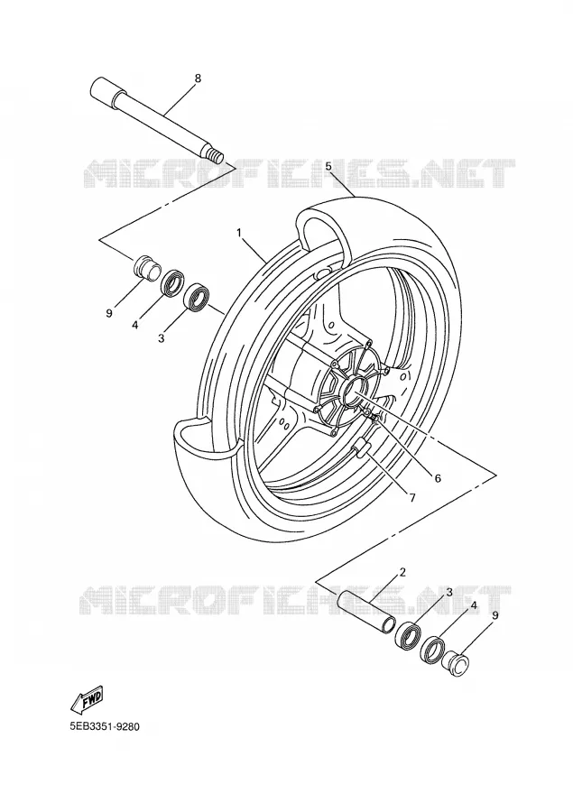 ROUE AVANT Yamaha MOTO 600 2001 R6  YZF-R6