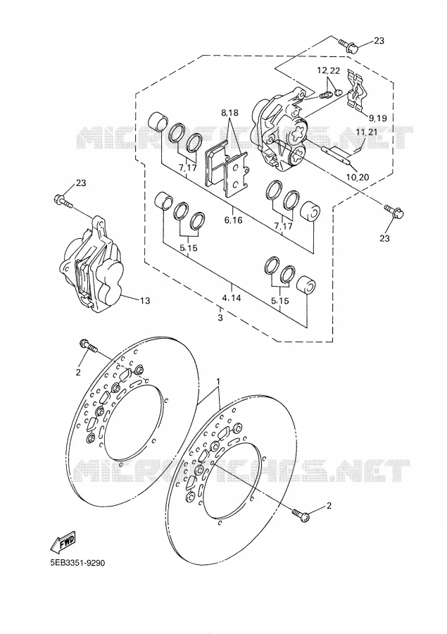 ETRIER DE FREIN AVANT Yamaha MOTO 600 2002 R6  YZF-R6