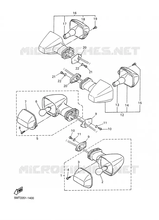 CLIGNOTANT Yamaha MOTO 600 2002 R6  YZF-R6