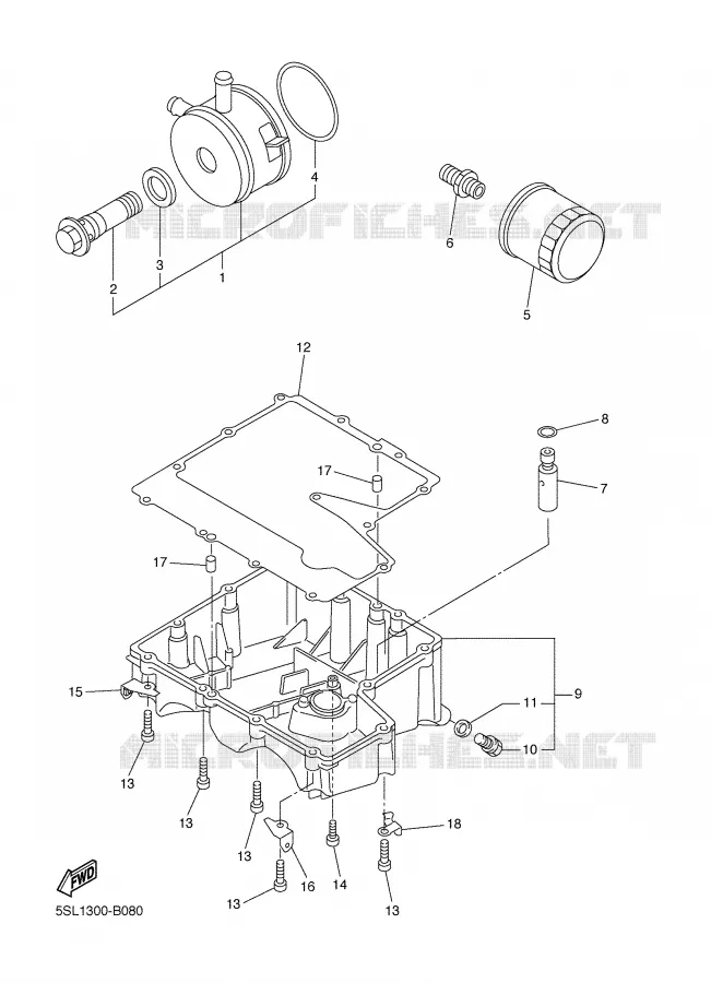 FILTRE A HUILE Yamaha MOTO 600 2005 R6  YZF-R6