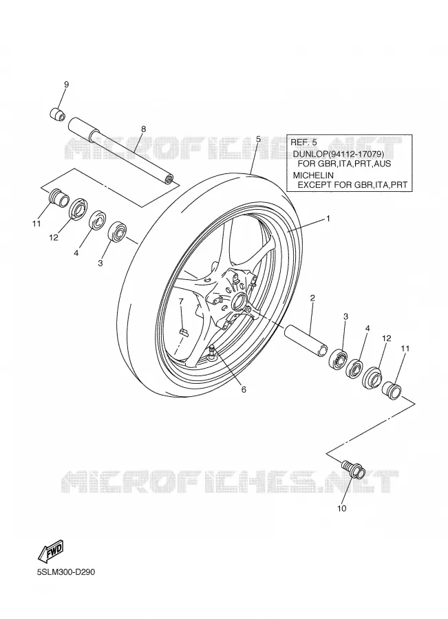 ROUE AVANT Yamaha MOTO 600 2005 R6  YZF-R6