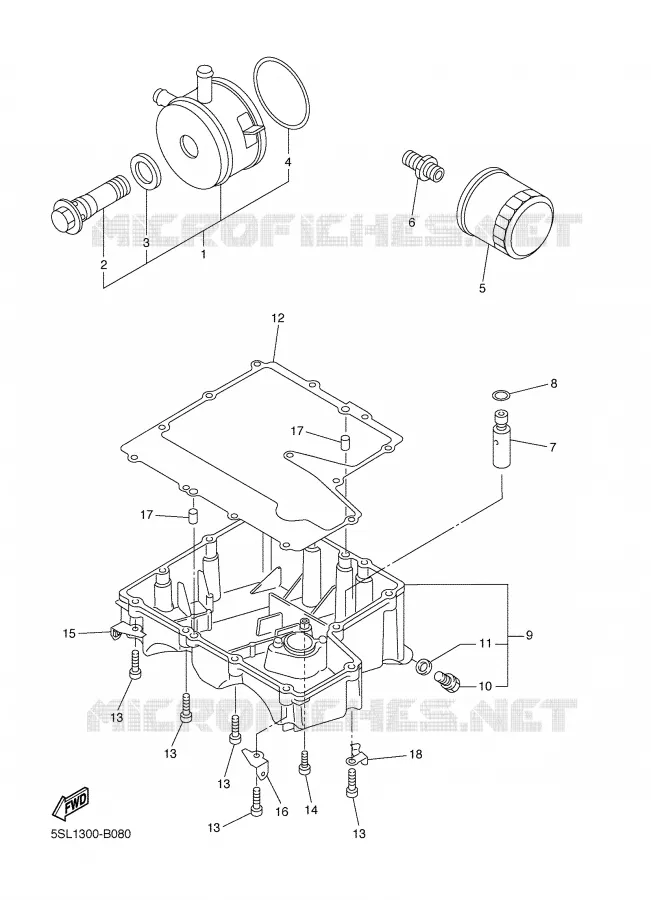FILTRE A HUILE Yamaha MOTO 600 2005 R6  YZF-R6