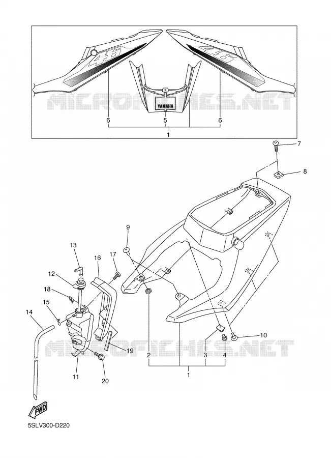 COUVERCLE LATERAL Yamaha MOTO 600 2005 R6  YZF-R6