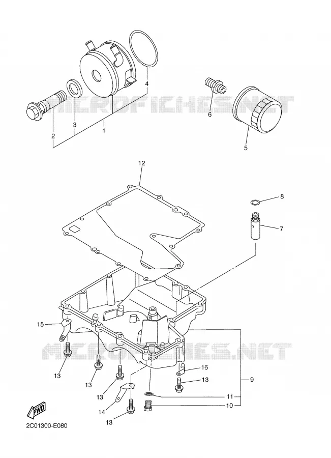 FILTRE A HUILE Yamaha MOTO 600 2007 R6  YZF-R6