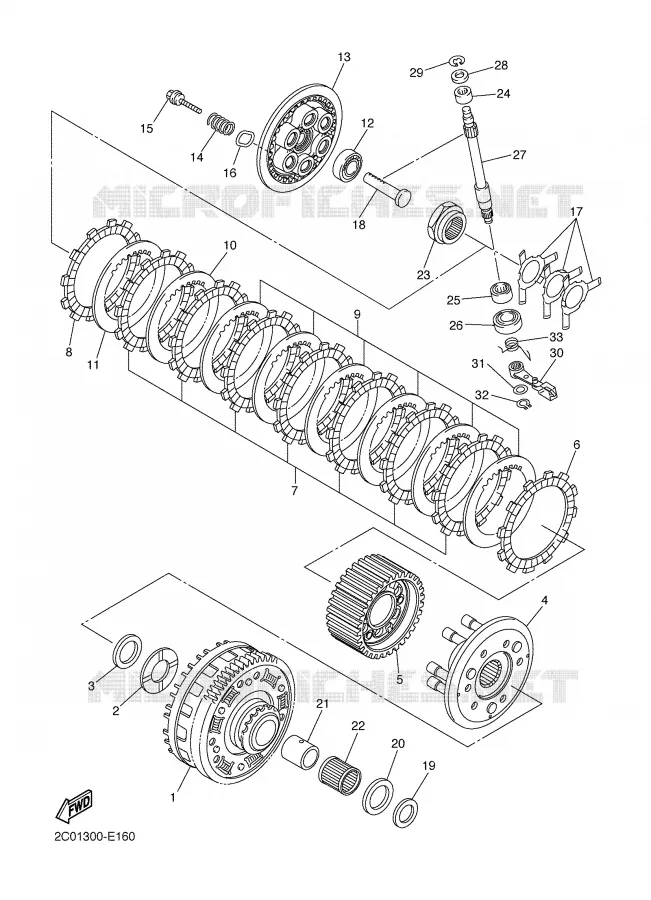 EMBRAYAGE DE DEMARREUR Yamaha MOTO 600 2007 R6  YZF-R6