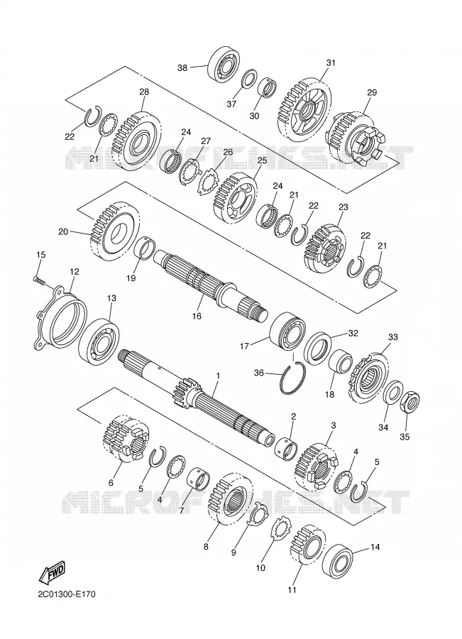 TRANSMISSION Yamaha MOTO 600 2008 R6  YZF-R6