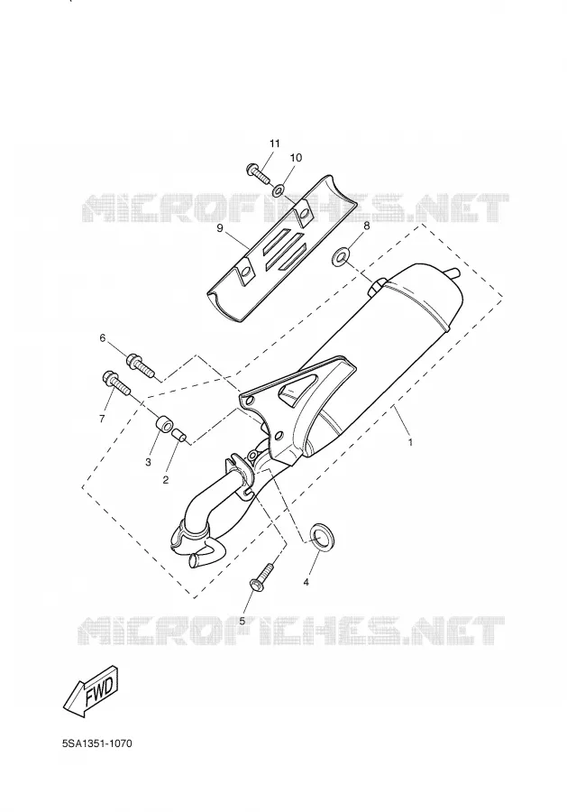 ECHAPPEMENT Yamaha SCOOTER 50 2002 SLIDER  EW50 SLIDER