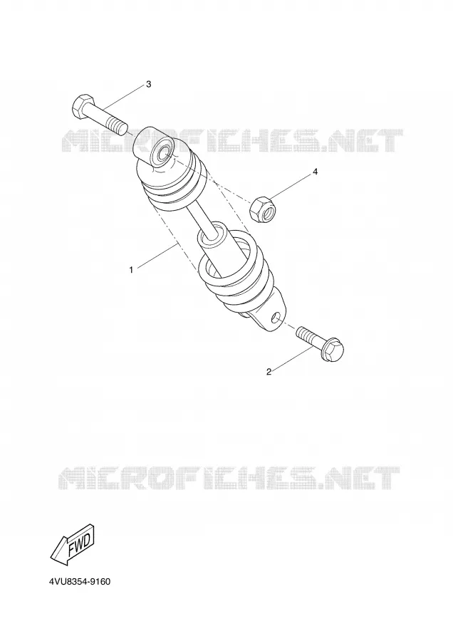 AMORTISSEUR ARRIERE Yamaha SCOOTER 50 2002 SLIDER  EW50 SLIDER