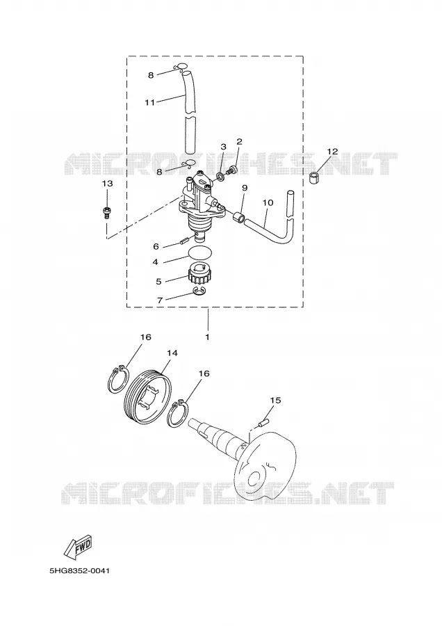 POMPE A HUILE Yamaha SCOOTER 50 2004 SLIDER  EW50N