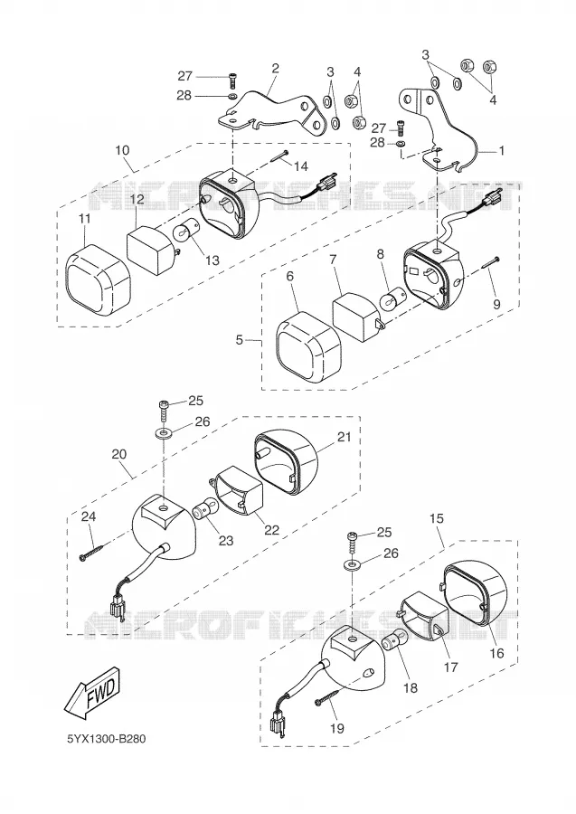 CLIGNOTANT Yamaha SCOOTER 50 2004 SLIDER  EW50N