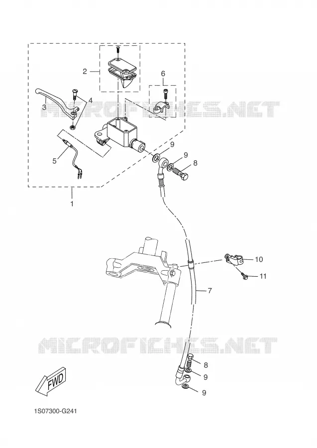 MAITRE CYLINDRE DE FREIN AVANT Yamaha SCOOTER 50 2005 SLIDER  EW50N