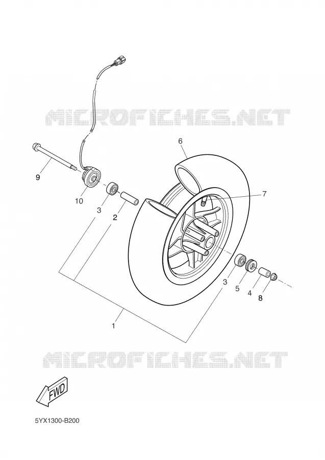 ROUE AVANT Yamaha SCOOTER 50 2006 SLIDER  EW50N