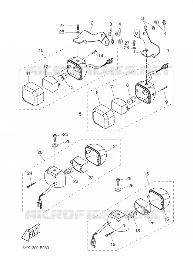 CLIGNOTANT Yamaha SCOOTER 50 2007 SLIDER  EW50N