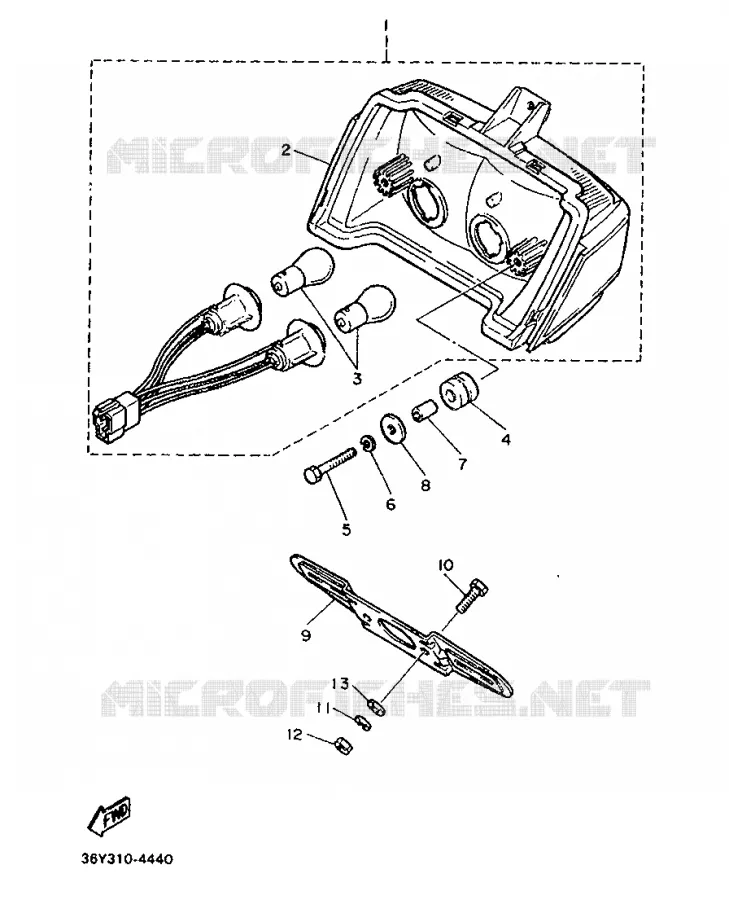 FEU ARRIERE Yamaha MOTO 1200 1987 FJ  FJ1200