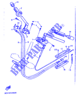 GUIDON ET CABLES pour Yamaha FJ1200 de 1988