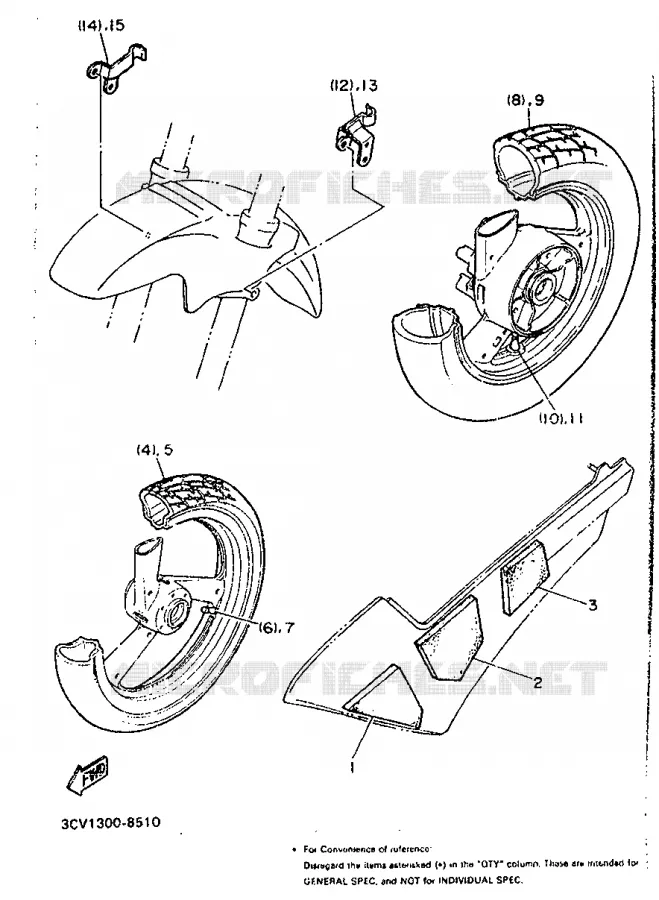 PIÈCES OPTIONNELLES - PARTIE CYCLE - AUSTRALIE Yamaha MOTO 1200 1990 FJ  FJ1200