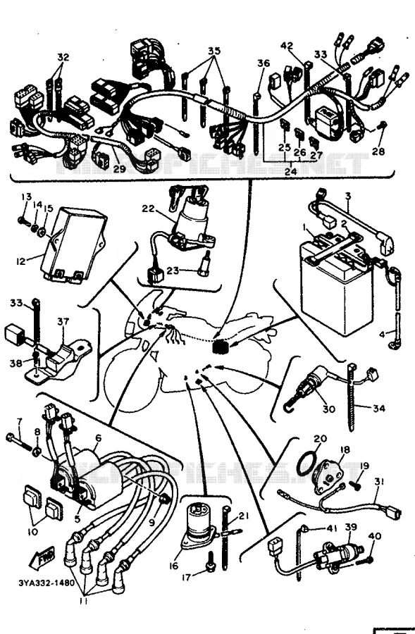 PARTIE ELECTRIQUE 2 Yamaha MOTO 1200 1991 FJ  FJ1200