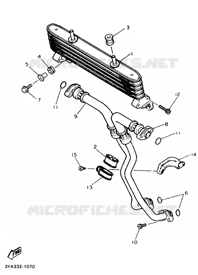 RADIATEUR D'HUILE / ECHANGEUR Yamaha MOTO 1200 1993 FJ  FJ1200