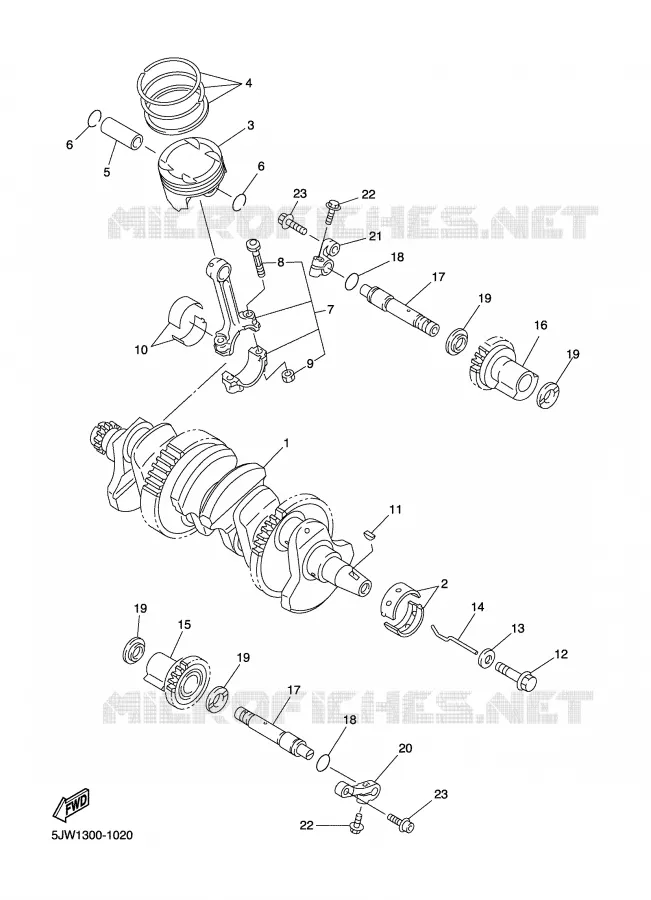 VILEBREQUIN / PISTON Yamaha MOTO 1300 2002 FJR  FJR1300