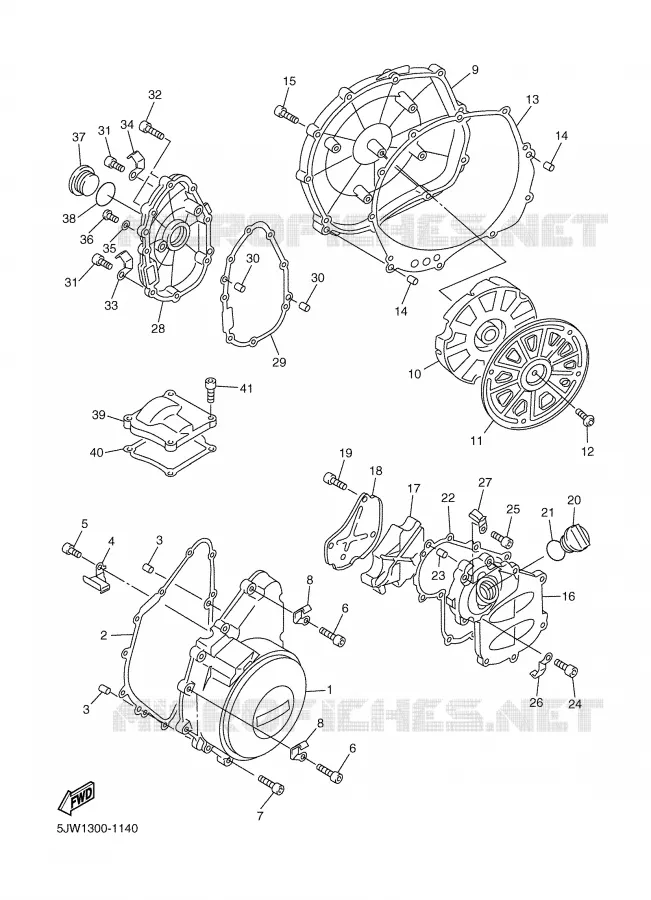 CARTER - MOTEUR 1 Yamaha MOTO 1300 2003 FJR  FJR1300