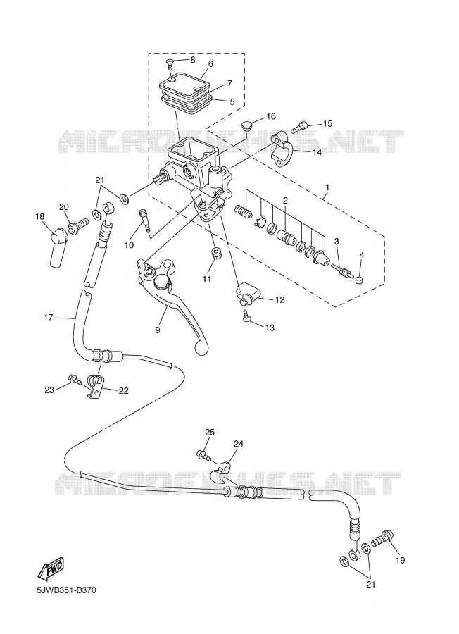 MAITRE CYLINDRE AVANT 2 Yamaha MOTO 1300 2004 FJR  FJR1300