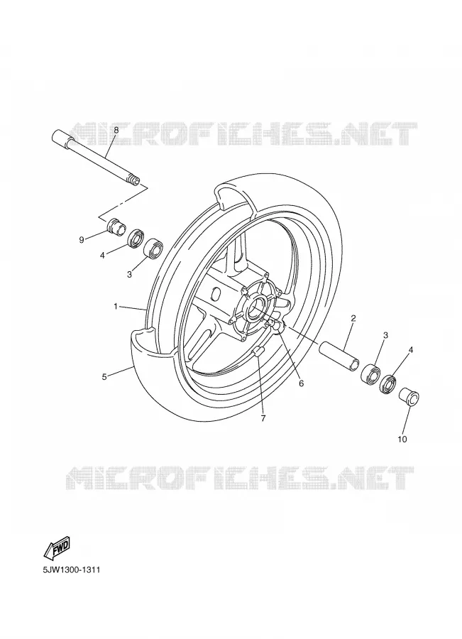 ROUE AVANT Yamaha MOTO 1300 2005 FJR  FJR1300