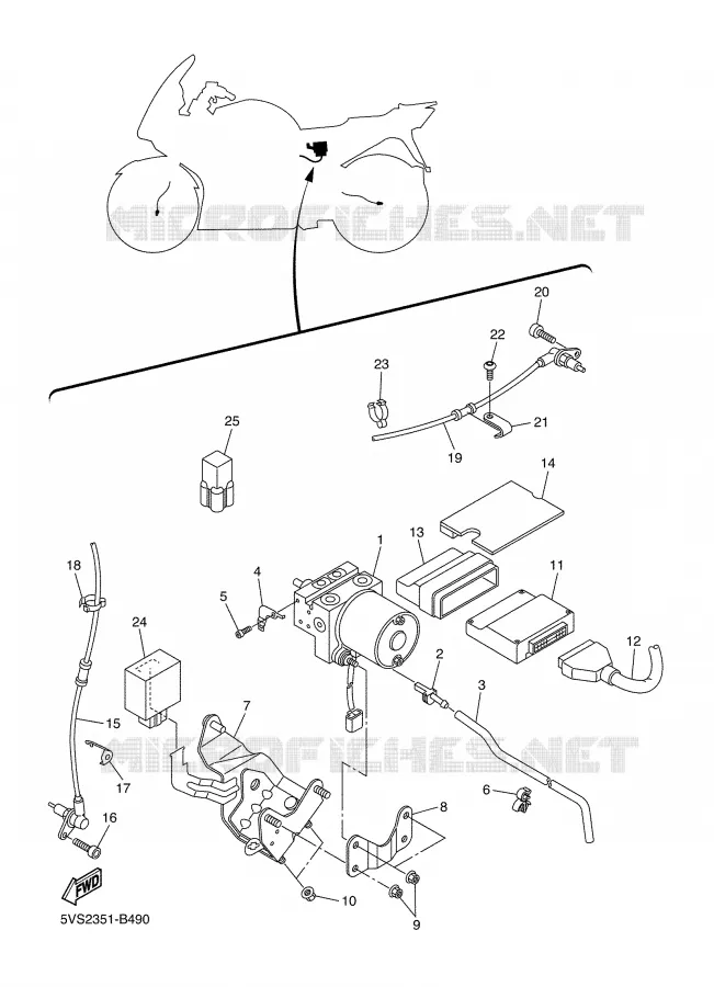 PARTIE ELECTRIQUE 3 Yamaha MOTO 1300 2003 FJR ABS  FJR1300A