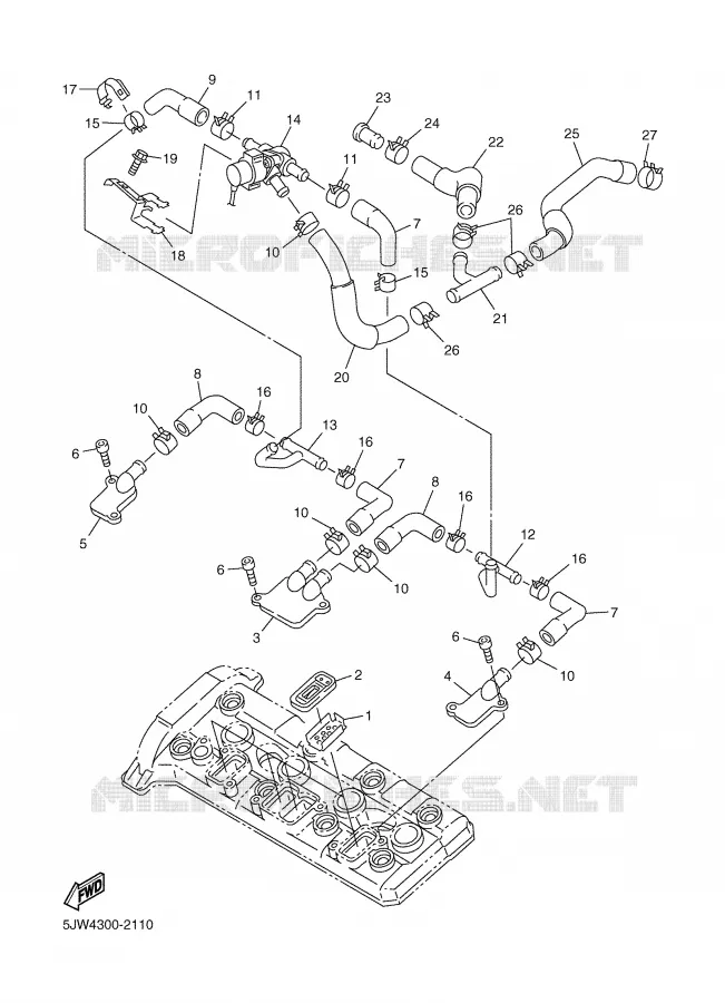 SYSTÈME D'ADMISSION D'AIR AIS Yamaha MOTO 1300 2005 FJR ABS  FJR1300A