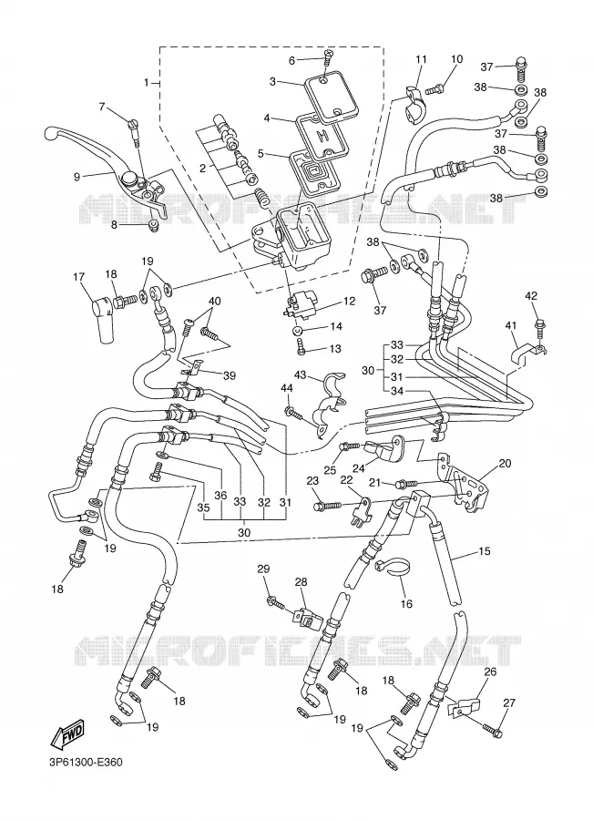 MAITRE CYLINDRE AVANT Yamaha MOTO 1300 2006 FJR ABS  FJR1300A
