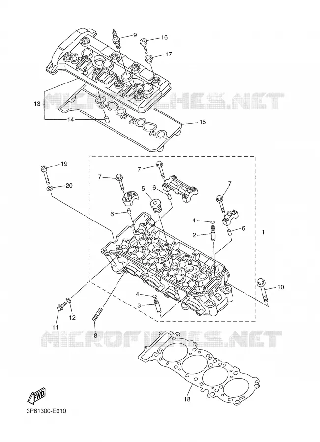 CYLINDRE Yamaha MOTO 1300 2008 FJR AS ABS  FJR1300AS