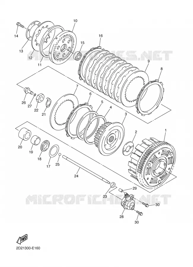 EMBRAYAGE DE DEMARREUR Yamaha MOTO 1300 2007 FJR AS ABS  FJR1300ASW