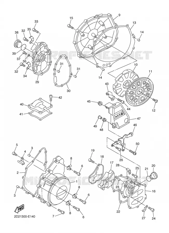 CARTER - MOTEUR 1 Yamaha MOTO 1300 2008 FJR AS ABS  FJR1300ASX
