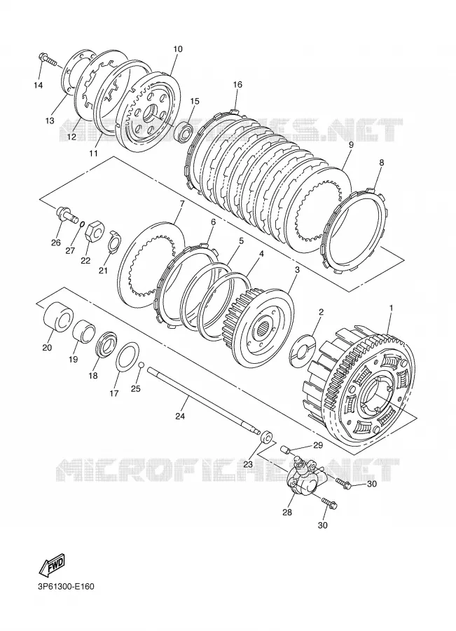 EMBRAYAGE DE DEMARREUR Yamaha MOTO 1300 2007 FJR ABS  FJR1300AW