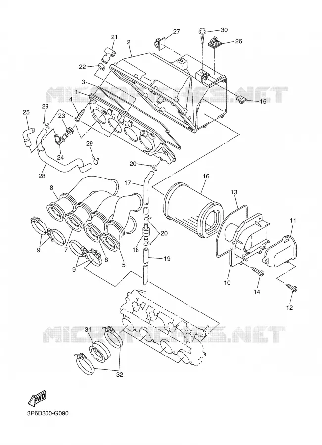 ADMISSION Yamaha MOTO 1300 2008 FJR ABS  FJR1300AX