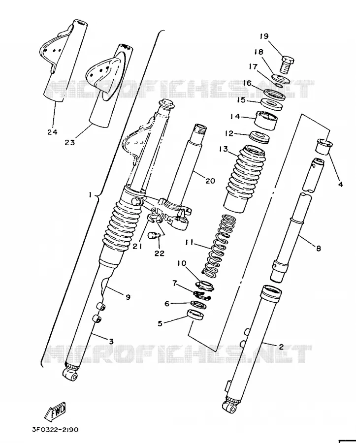 FOURCHE Yamaha MOTO 50 1988 FS1  FS1