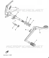 AXE DE SELECTEUR / PEDALE pour Yamaha FS1 de 1988