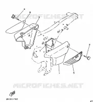 CACHE LATERAL   RESERVOIR D'HUILE pour Yamaha FS1 de 1988